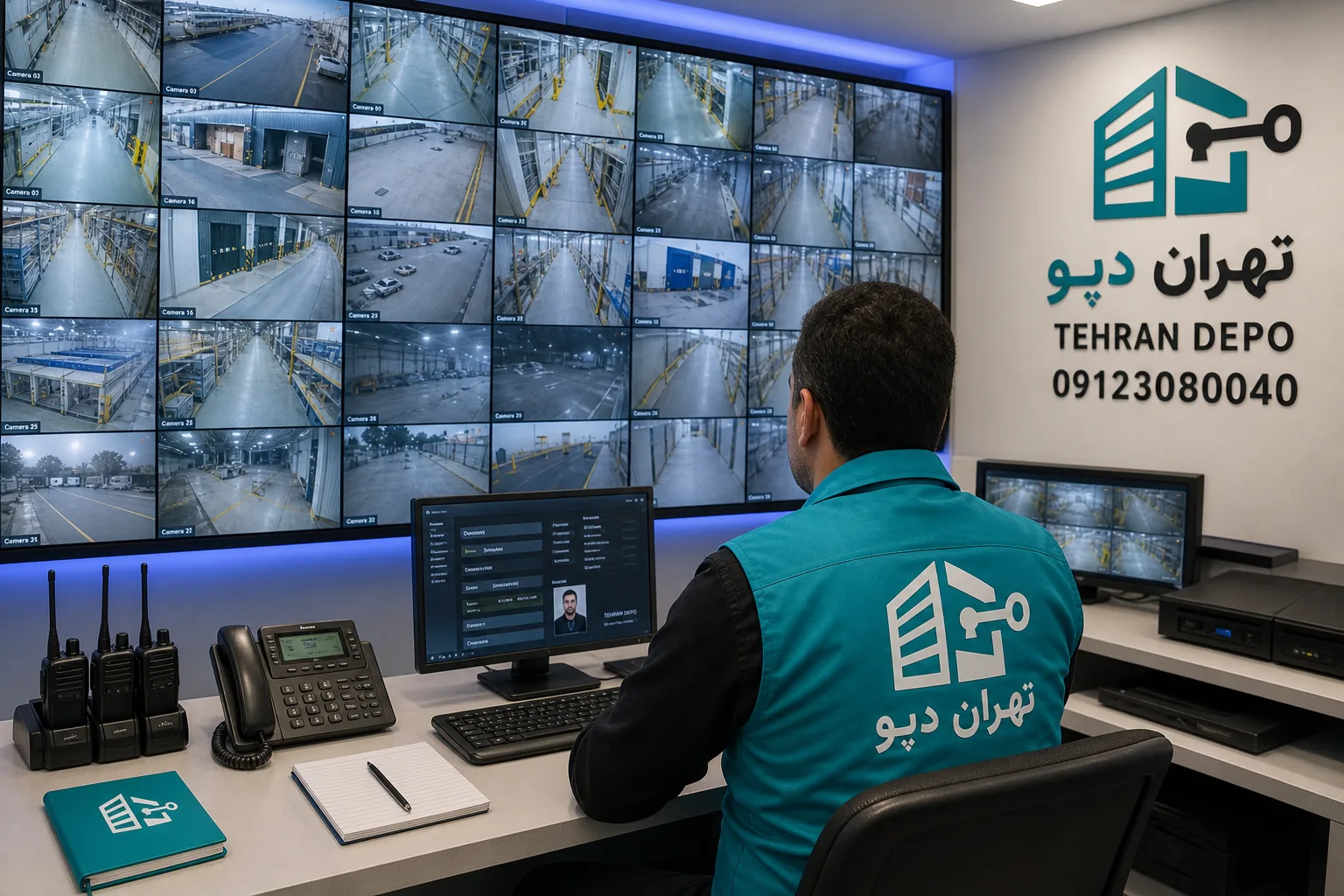 اتاق نظارت دوربین مداربسته تهران دپو