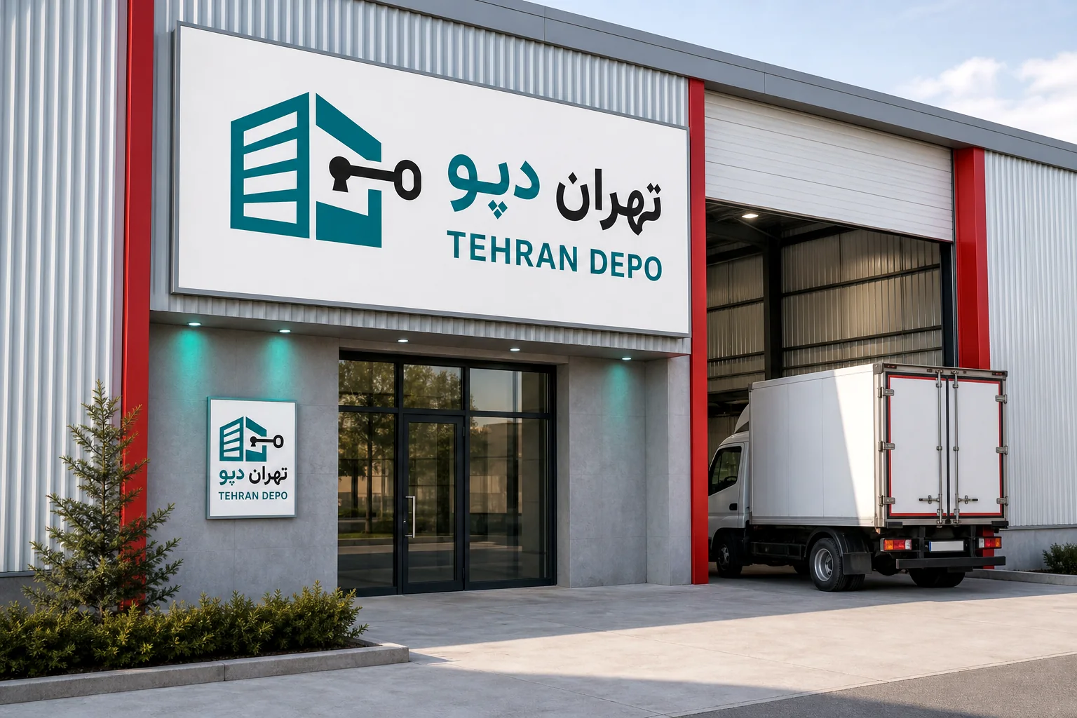 اجاره انبار در تهران — نمای بیرونی شعبه انبار تهران دپو